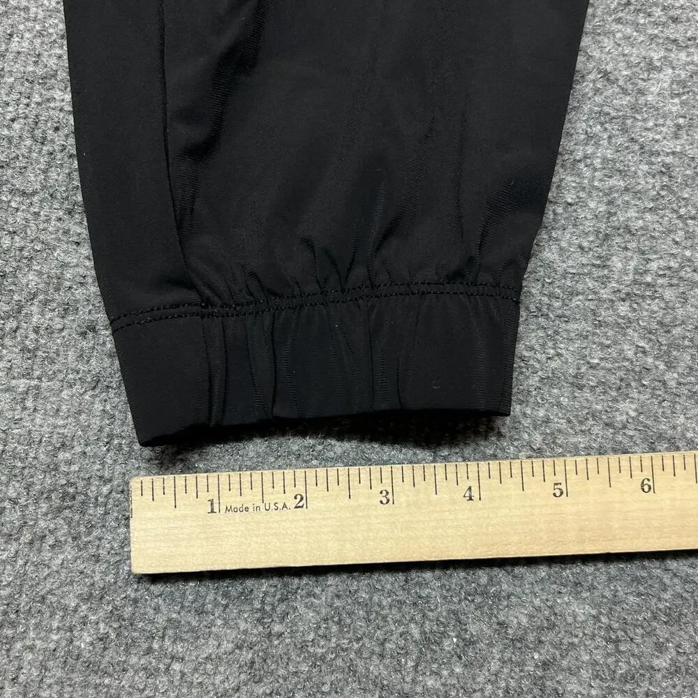 Fabletics Jogger Pants Womens Medium Black Microfiber Elastic Waist Running Gym